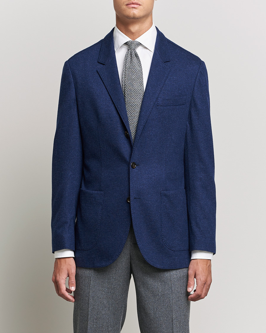 Men | Blazers | Brunello Cucinelli | Cashmere Jersey Jacket Dark Blue