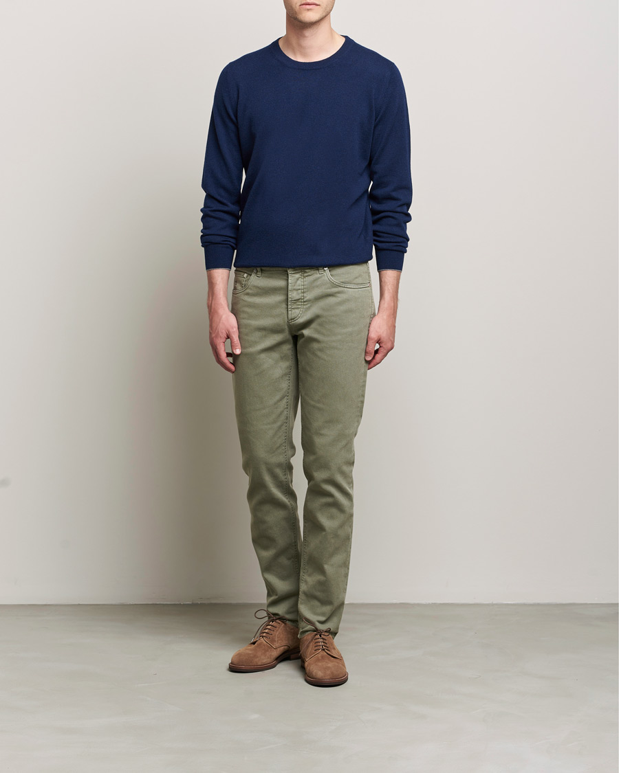 Men | Sweaters & Knitwear | Brunello Cucinelli | 2 Ply Cashmere Pullover Navy