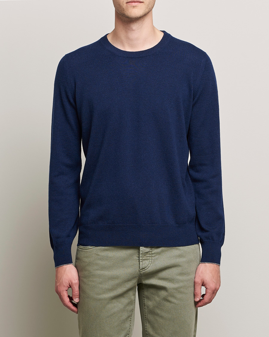 Men | Sweaters & Knitwear | Brunello Cucinelli | 2 Ply Cashmere Pullover Navy