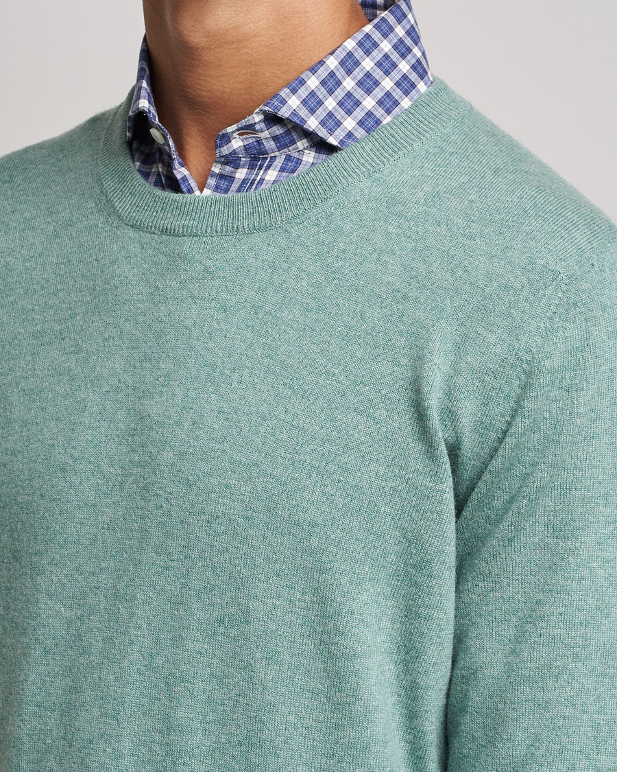 Men | Sweaters & Knitwear | Brunello Cucinelli | 2 Ply Cashmere Pullover Emerald Green