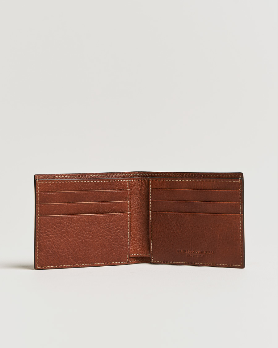 Men | Wallets | Brunello Cucinelli | Grain Leather Wallet Cognac