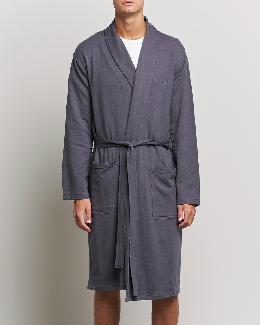Men | Pyjamas & Robes | Calvin Klein | Terry Robe Sleek Grey