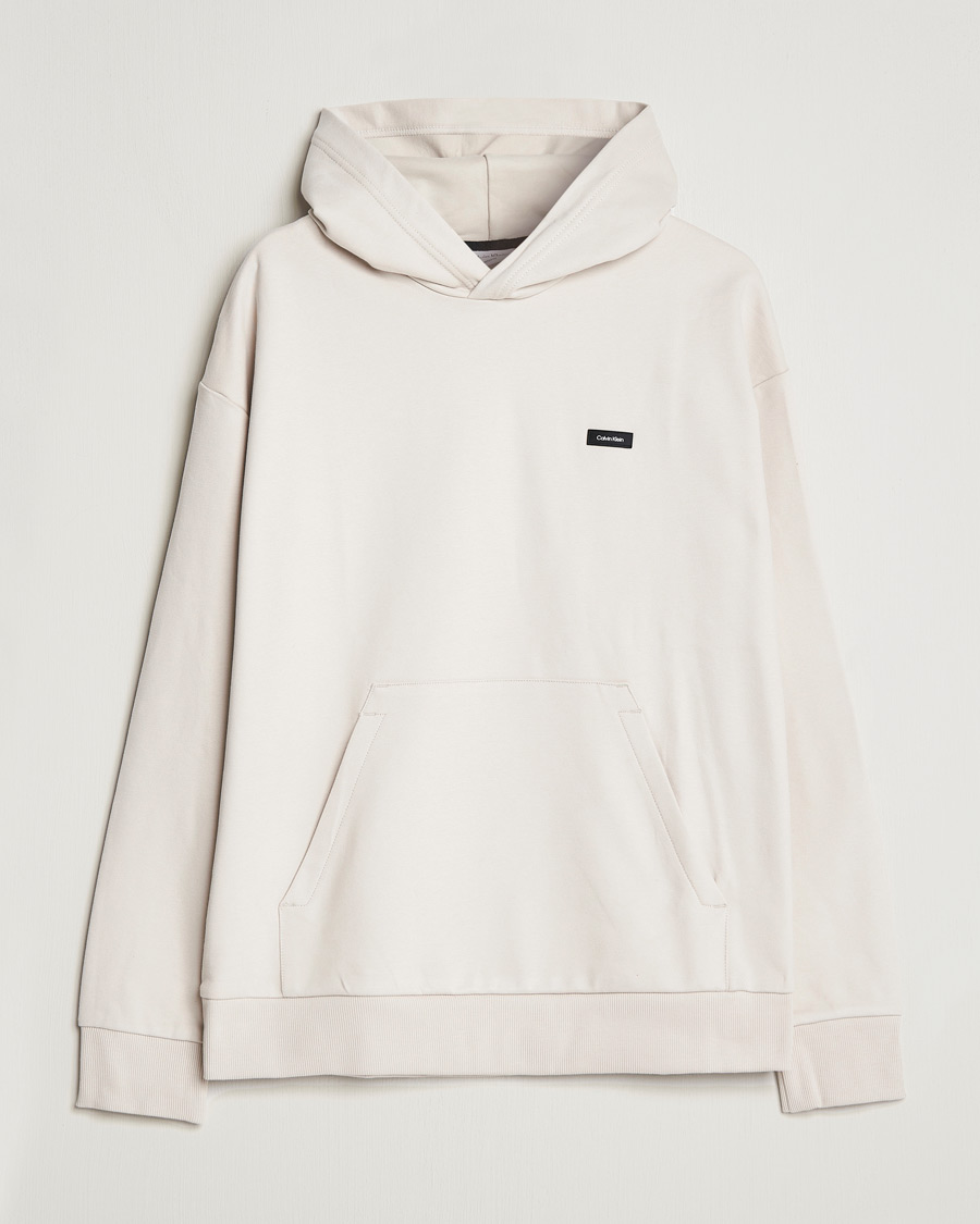 Men | Sweaters & Knitwear | Calvin Klein | Cotton Comfort Hoodie Stony Beige
