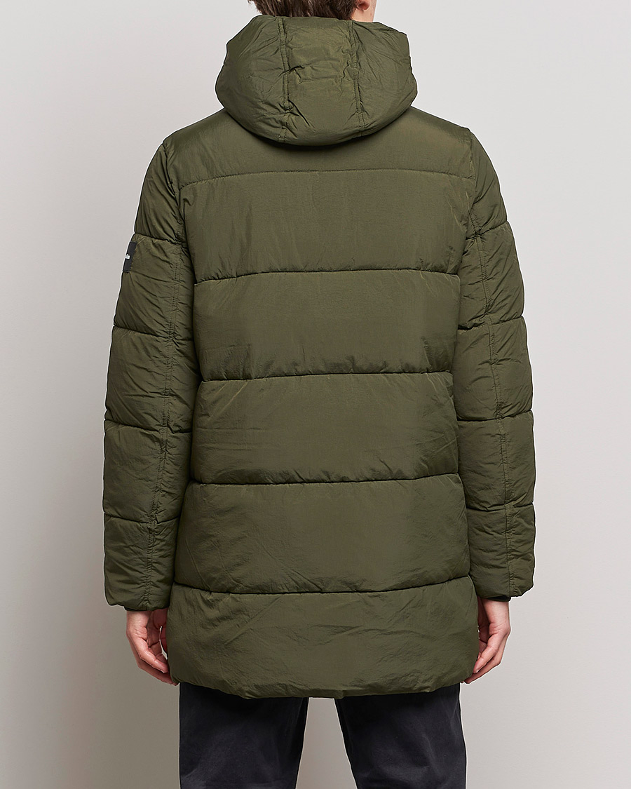 Men | Coats & Jackets | Calvin Klein | Crinkle Nylon Long Puffer Jacker Dark Olive