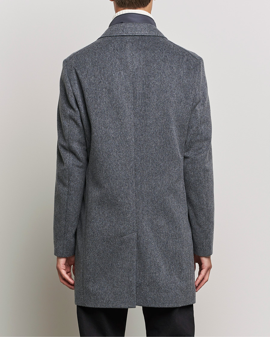 Men | Coats & Jackets | BOSS BLACK | BOSS Hyde Wool/Cashmere Stand Up Collar Coat Silver