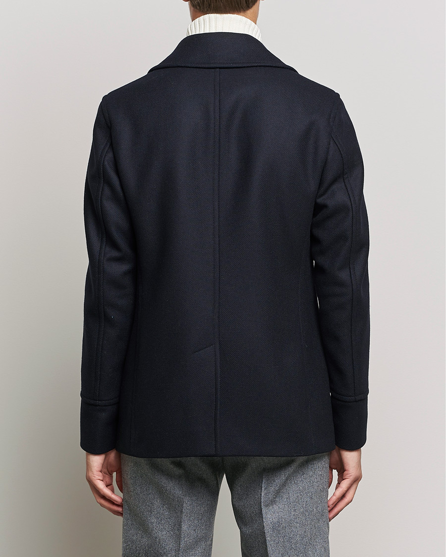 Men | Coats & Jackets | BOSS BLACK | Hyde Peacoat Dark Blue