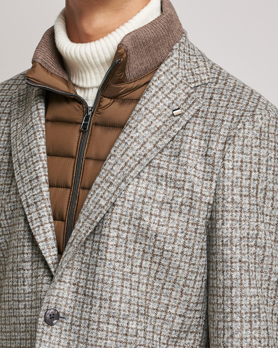 Men | Blazers | BOSS BLACK | Hanry Wool Checked Patch Pocket Blazer Silver