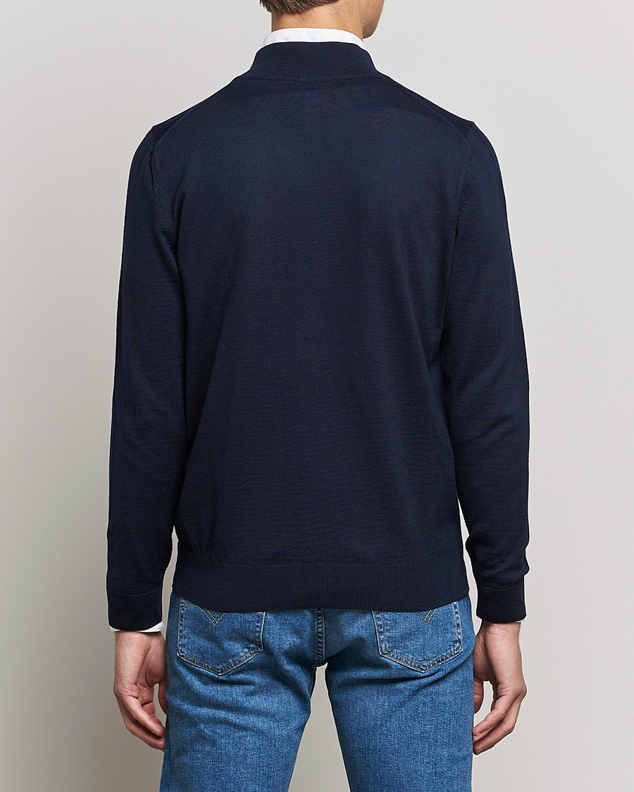 Men | Sweaters & Knitwear | BOSS BLACK | Balonso Full Zip Sweater Dark Blue
