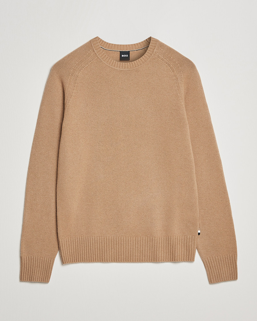 Men | Sweaters & Knitwear | BOSS BLACK | Lolive Knitted Sweater Medium Beige