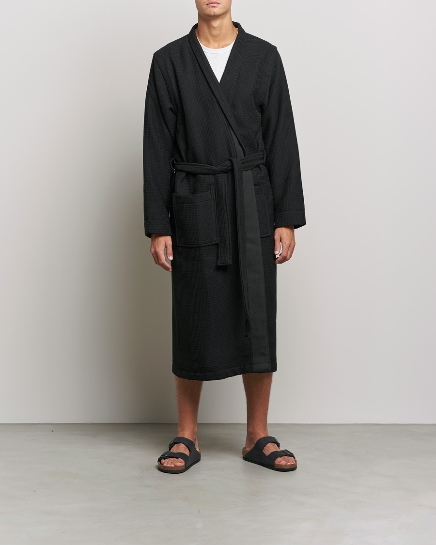 Men | Pyjamas & Robes | BOSS BLACK | BOSS Waffle Kimono Black