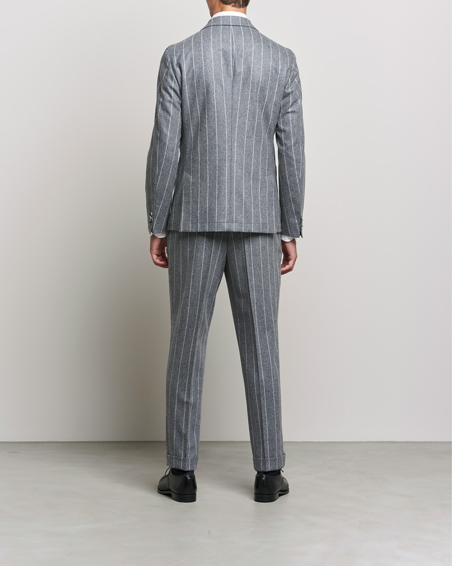 Men | Suits | BOSS BLACK | BOSS Hanry Wool Double Breasted Pinstripe Suit Medium Grey