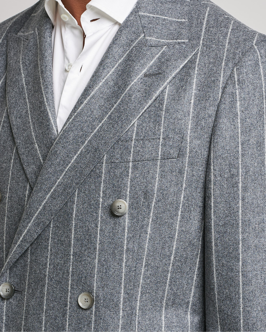 Men | Suits | BOSS BLACK | BOSS Hanry Wool Double Breasted Pinstripe Suit Medium Grey