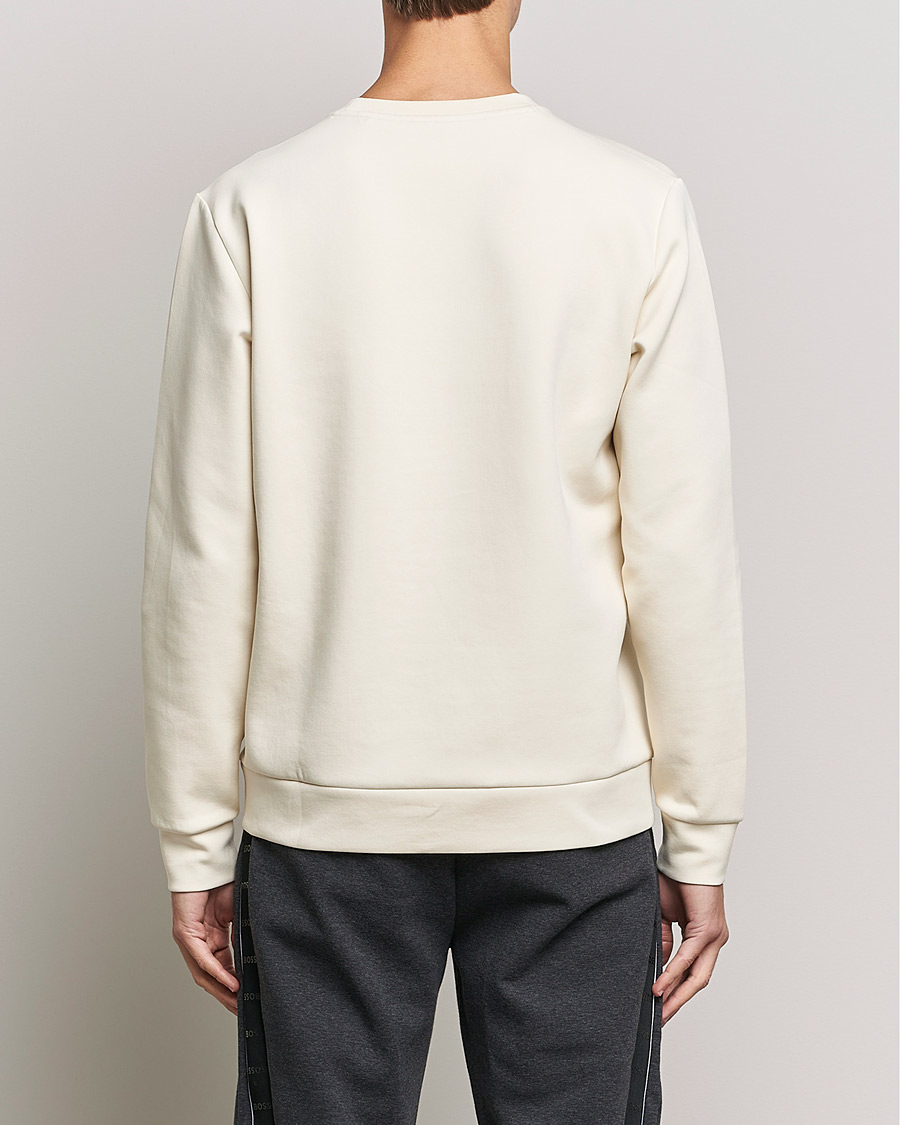 Men | Sweaters & Knitwear | BOSS GREEN | BOSS Athleisure Salbo Logo Sweatshirt Open White