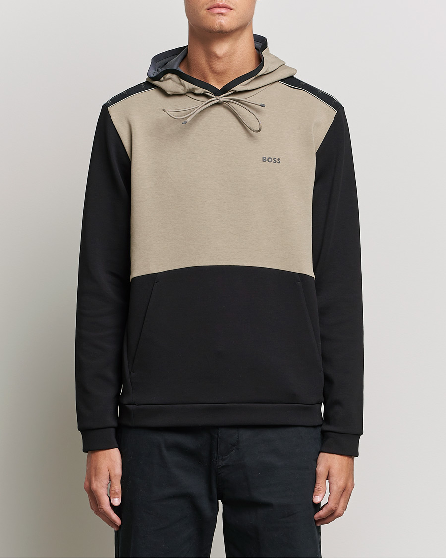 Men | Sweaters & Knitwear | BOSS GREEN | Soody Hoodie Black