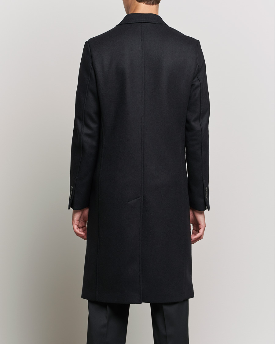 Men | Coats & Jackets | HUGO | Miroy Wool Double Breasted Coat Black