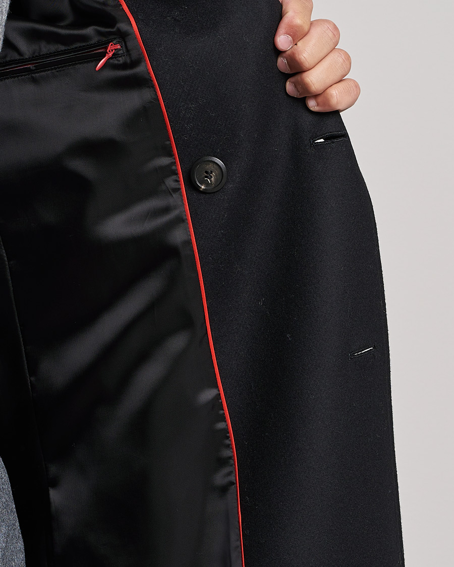 Men | Coats & Jackets | HUGO | Miroy Wool Double Breasted Coat Black
