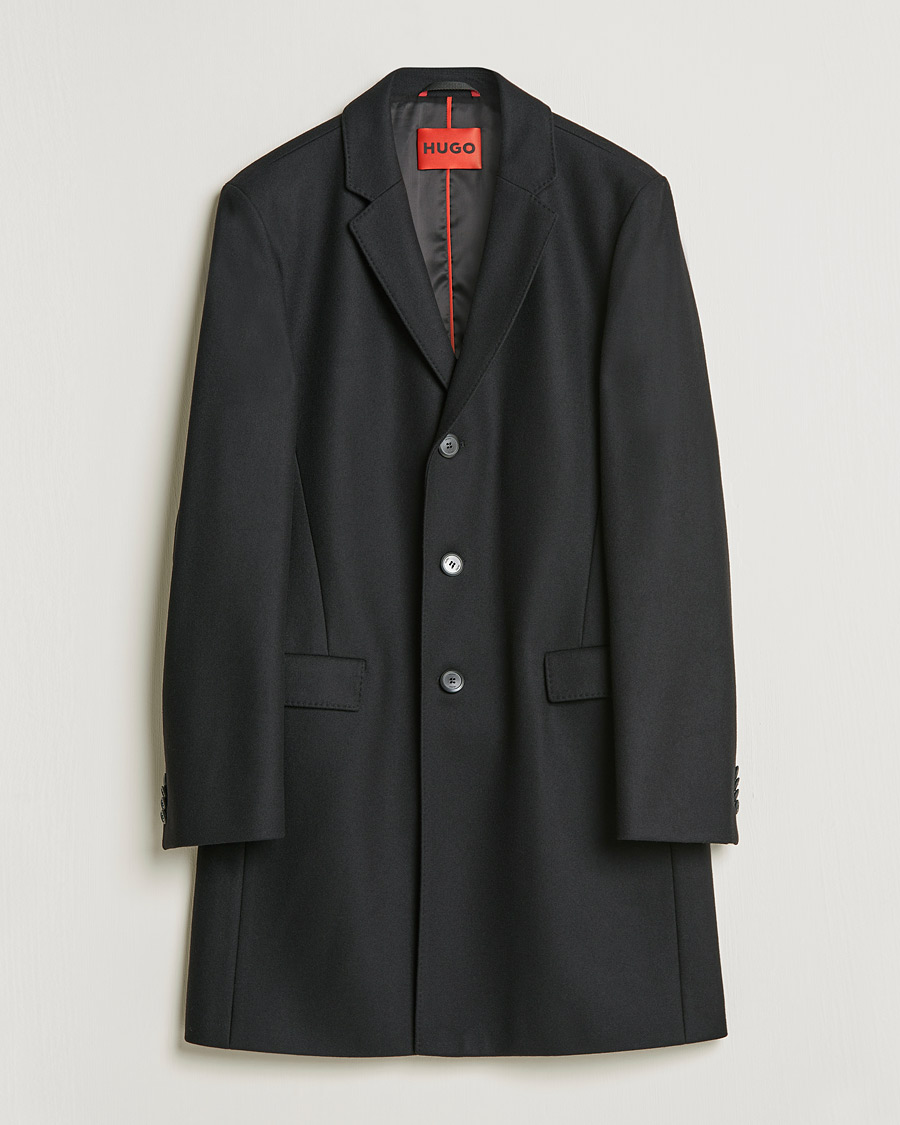 Men | Coats & Jackets | HUGO | Migor Wool Coat Black