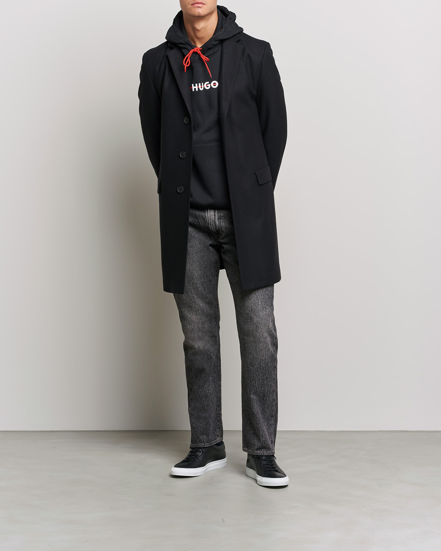 Men | Coats & Jackets | HUGO | Migor Wool Coat Black