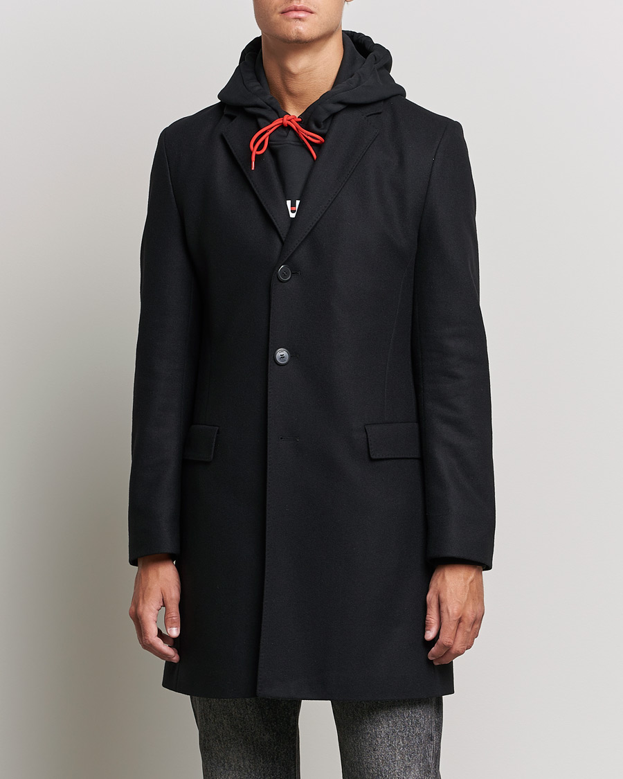 Men | Coats & Jackets | HUGO | Migor Wool Coat Black
