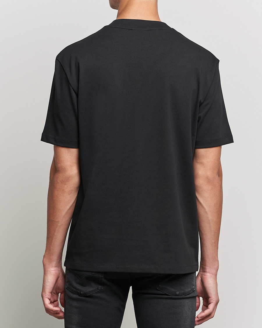 Men | T-Shirts | HUGO | Dosmos Logo Crew Neck T-Shirt Black