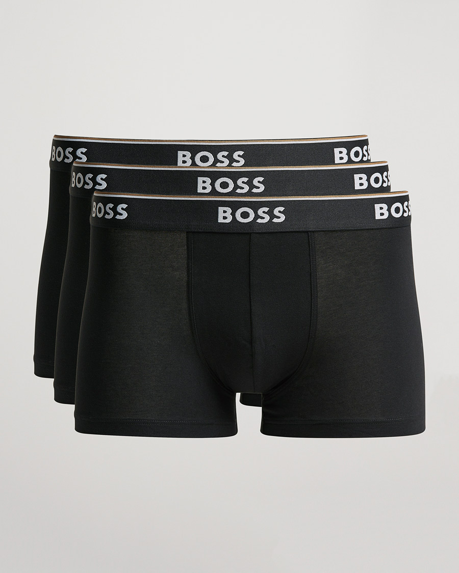 Men | Underwear & Socks | BOSS BLACK | 3-Pack Trunk Boxer Shorts Black