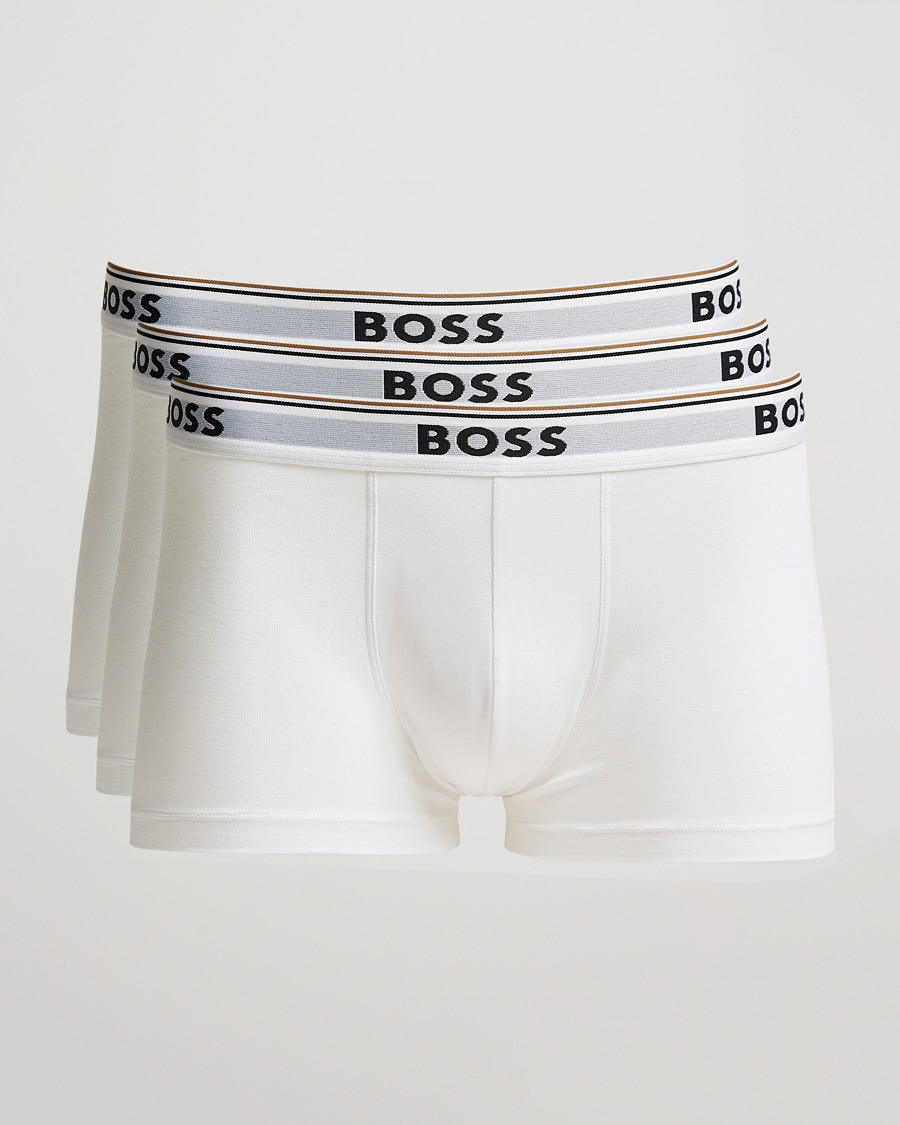 Men | Underwear & Socks | BOSS BLACK | 3-Pack Trunk Boxer Shorts White