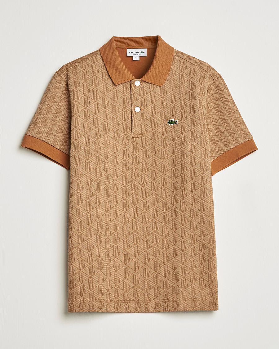 Men | Polo Shirts | Lacoste | Classic Fit Monogram Jacquard Polo Viennese