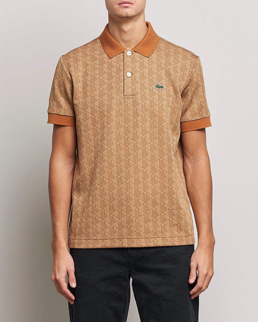 Men | Polo Shirts | Lacoste | Classic Fit Monogram Jacquard Polo Viennese