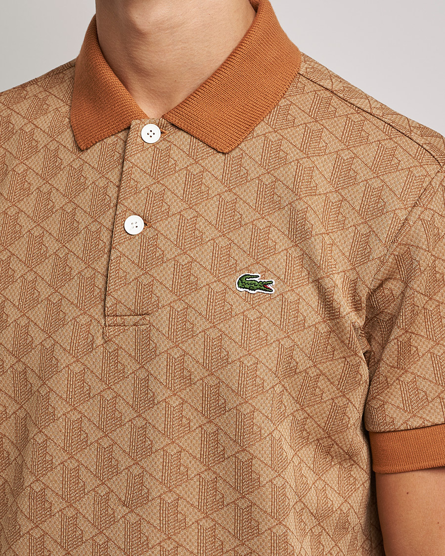 Men | Polo Shirts | Lacoste | Classic Fit Monogram Jacquard Polo Viennese