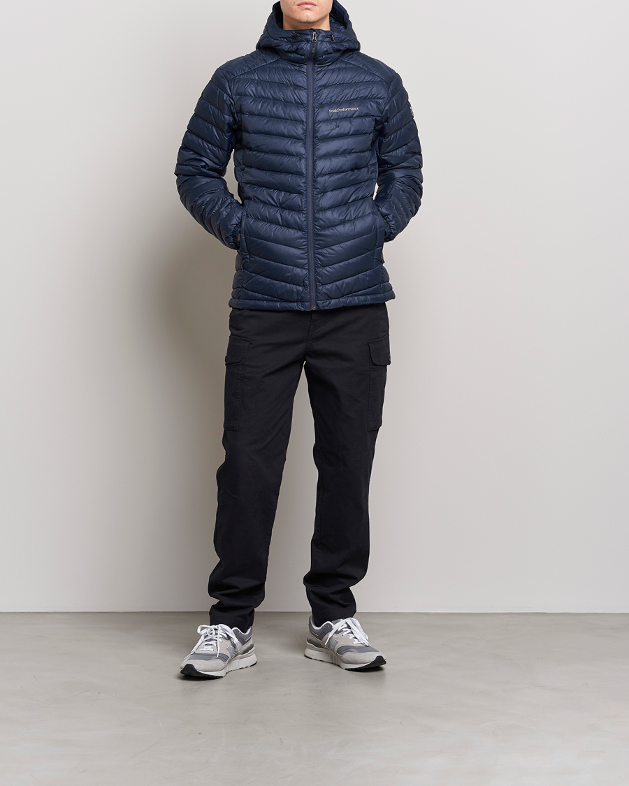 Men | Coats & Jackets | Peak Performance | Frost Liner Down Hooded Jacket Blue Shadow