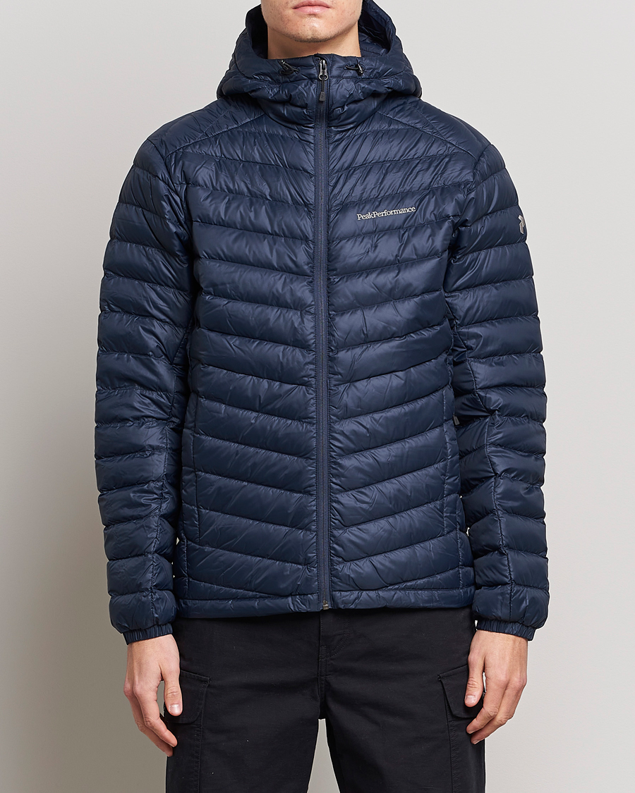 Men | Coats & Jackets | Peak Performance | Frost Liner Down Hooded Jacket Blue Shadow