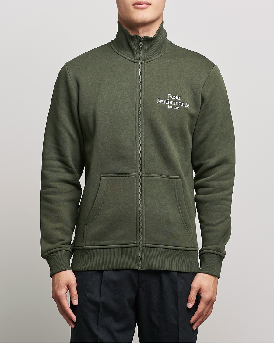 Men | Sweaters & Knitwear | Peak Performance | Original Zip Forest Night