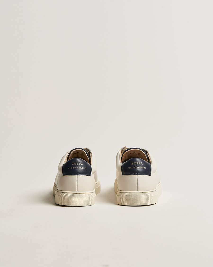 Men | Zespà ZSP4 Nappa Leather Sneakers Off White/Navy | Zespà | ZSP4 Nappa Leather Sneakers Off White/Navy