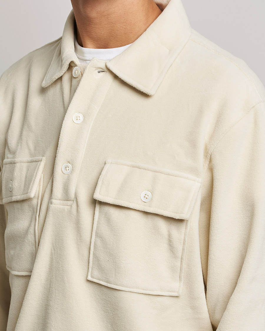 Men | Sweaters & Knitwear | NN07 | Vinny Micro Fleece Polo Ecru