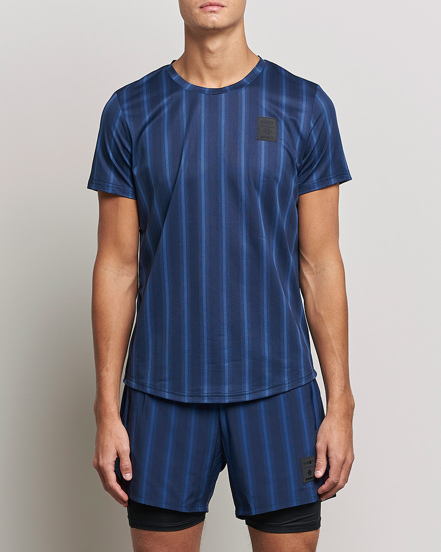 Men | T-Shirts | NN07 | Combat Short Sleeve T-Shirt Navy Stripe