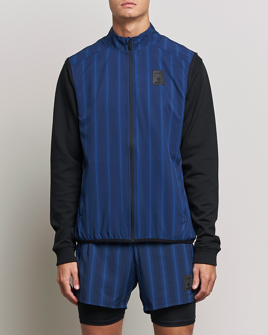 Men | Sweaters & Knitwear | NN07 | Pace Full Zip Vest Navy Stripe