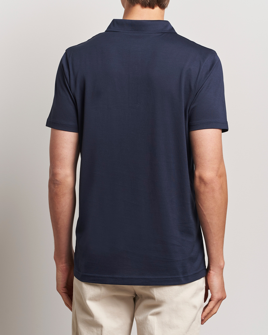Men | Polo Shirts | Sunspel | Cotton Jersey Polo Navy