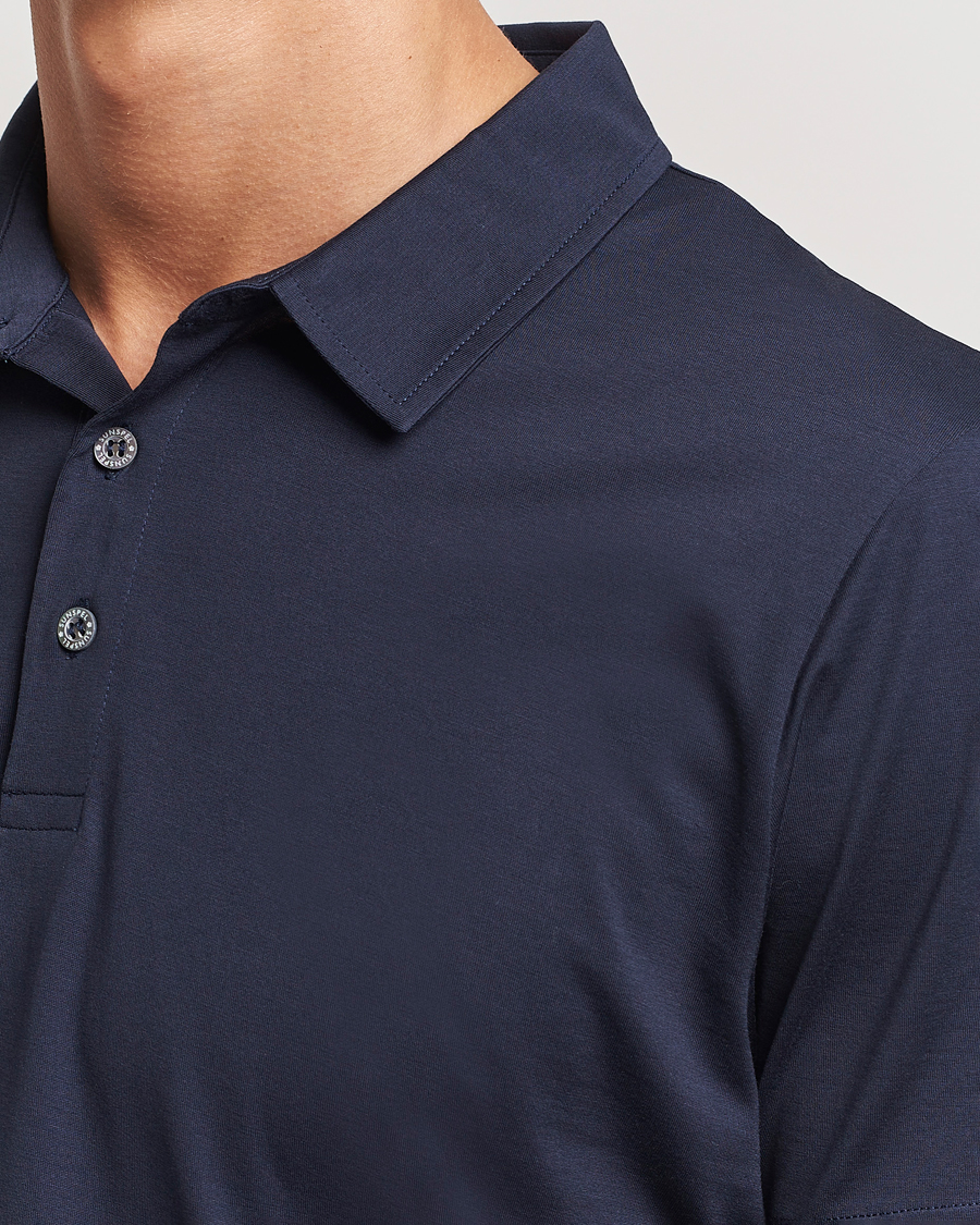 Men | Polo Shirts | Sunspel | Cotton Jersey Polo Navy