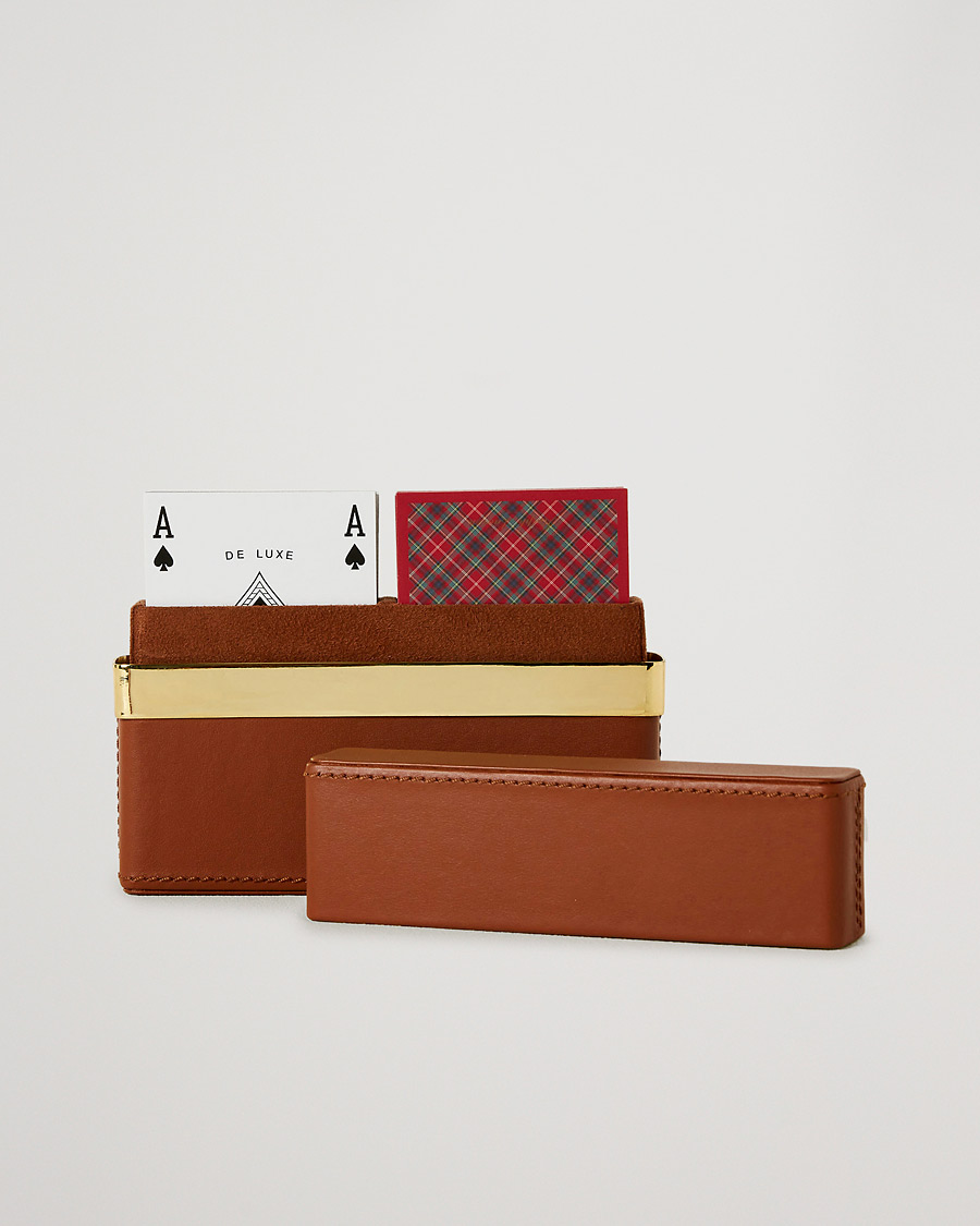 Men | Home | Ralph Lauren Home | Westover Leather Playing Cards Set Brown
