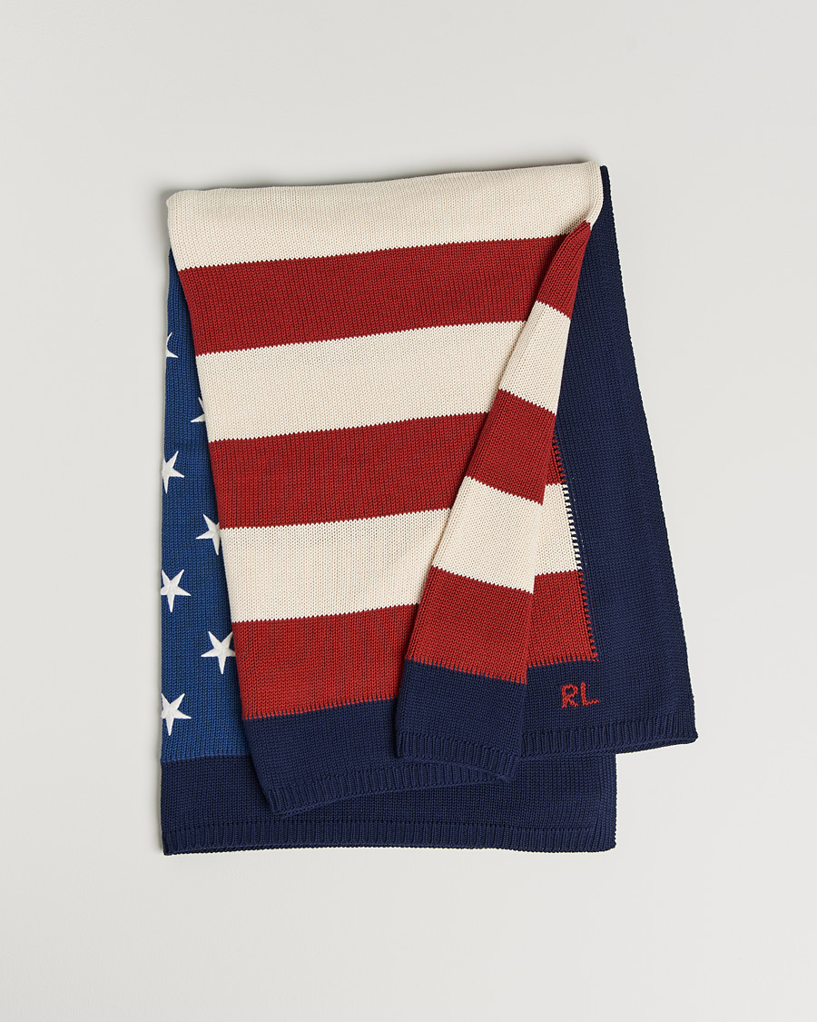 Men | Fabrics | Ralph Lauren Home | RL Flag 54x72 Cotton Throw Navy