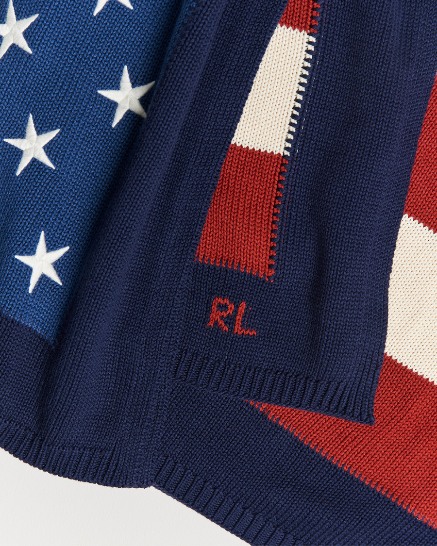 Men | Fabrics | Ralph Lauren Home | RL Flag 54x72 Cotton Throw Navy