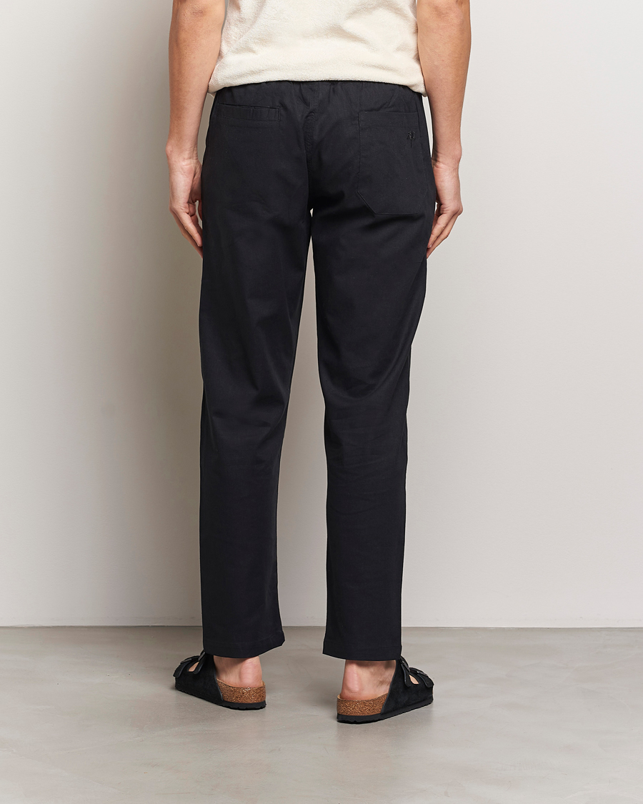 Men | Trousers | OAS | Linen Long Pants Black