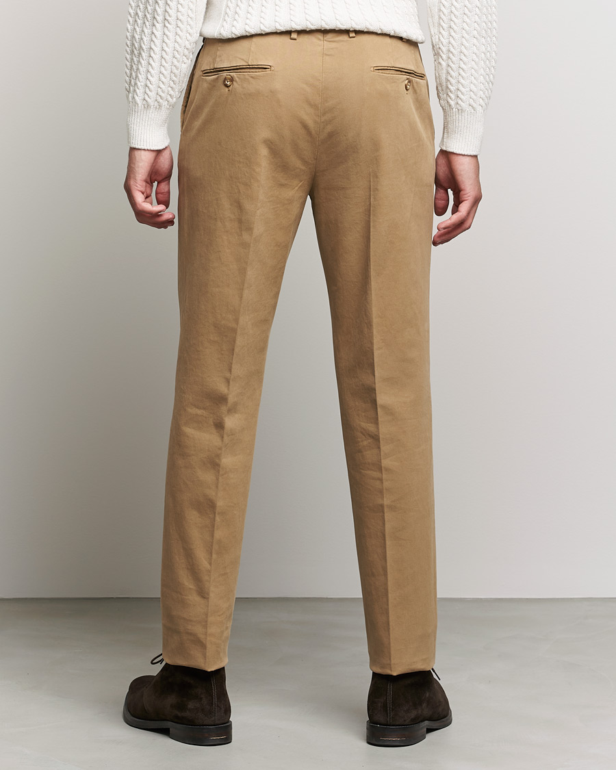 Men | Trousers | Incotex | Regular Fit Cotton Stretch Chinos Beige