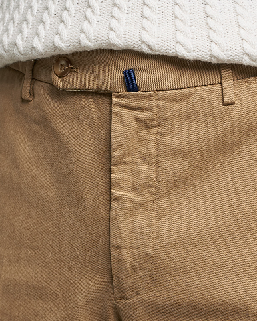 Men | Trousers | Incotex | Regular Fit Cotton Stretch Chinos Beige