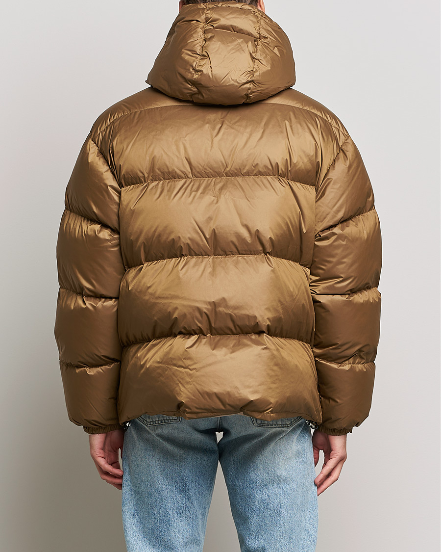 Men | Coats & Jackets | GANT | Shiny Puffer Hooded Jacket Toffee Beige