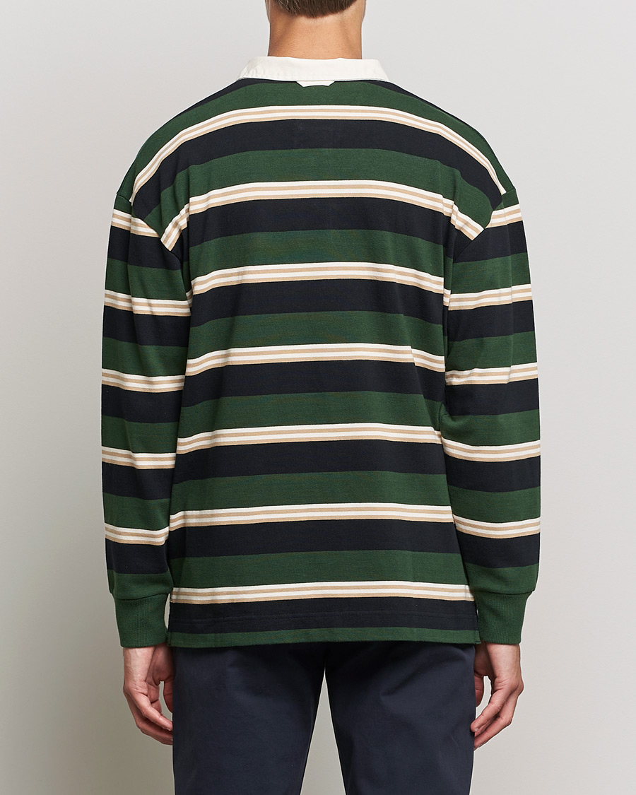 Men | Sweaters & Knitwear | GANT | Archive Striped Heavy Rugger Storm Green