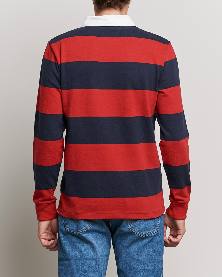 Men | Sweaters & Knitwear | GANT | Original Barstripe Heavy Rugger Ruby Red