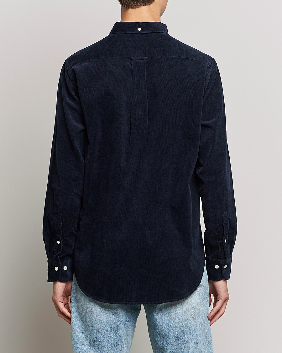 Men | Shirts | GANT | Regular Fit Corduroy Shirt Evening Blue