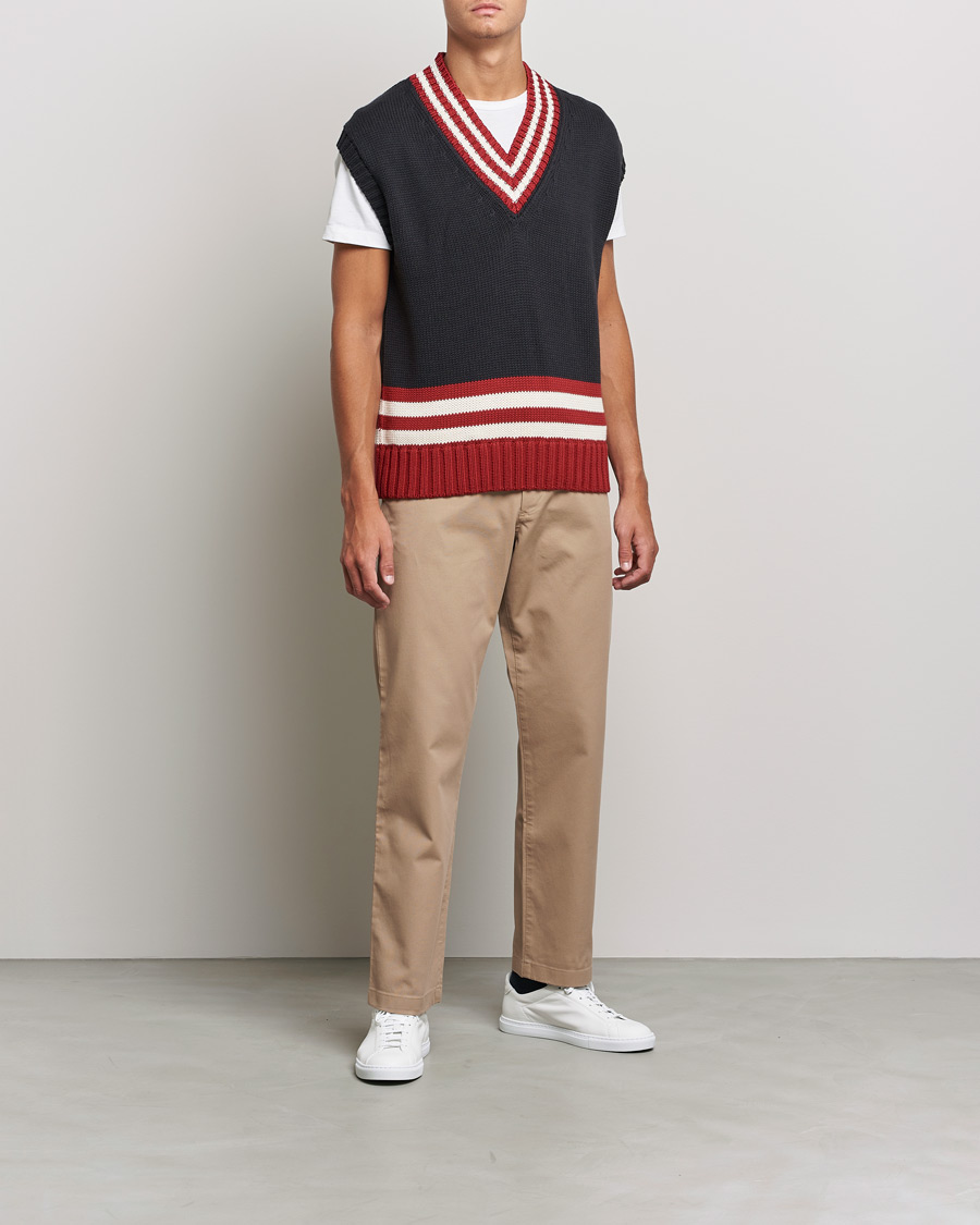 Men | Sweaters & Knitwear | GANT | Oversize Vest Autumn Sunset