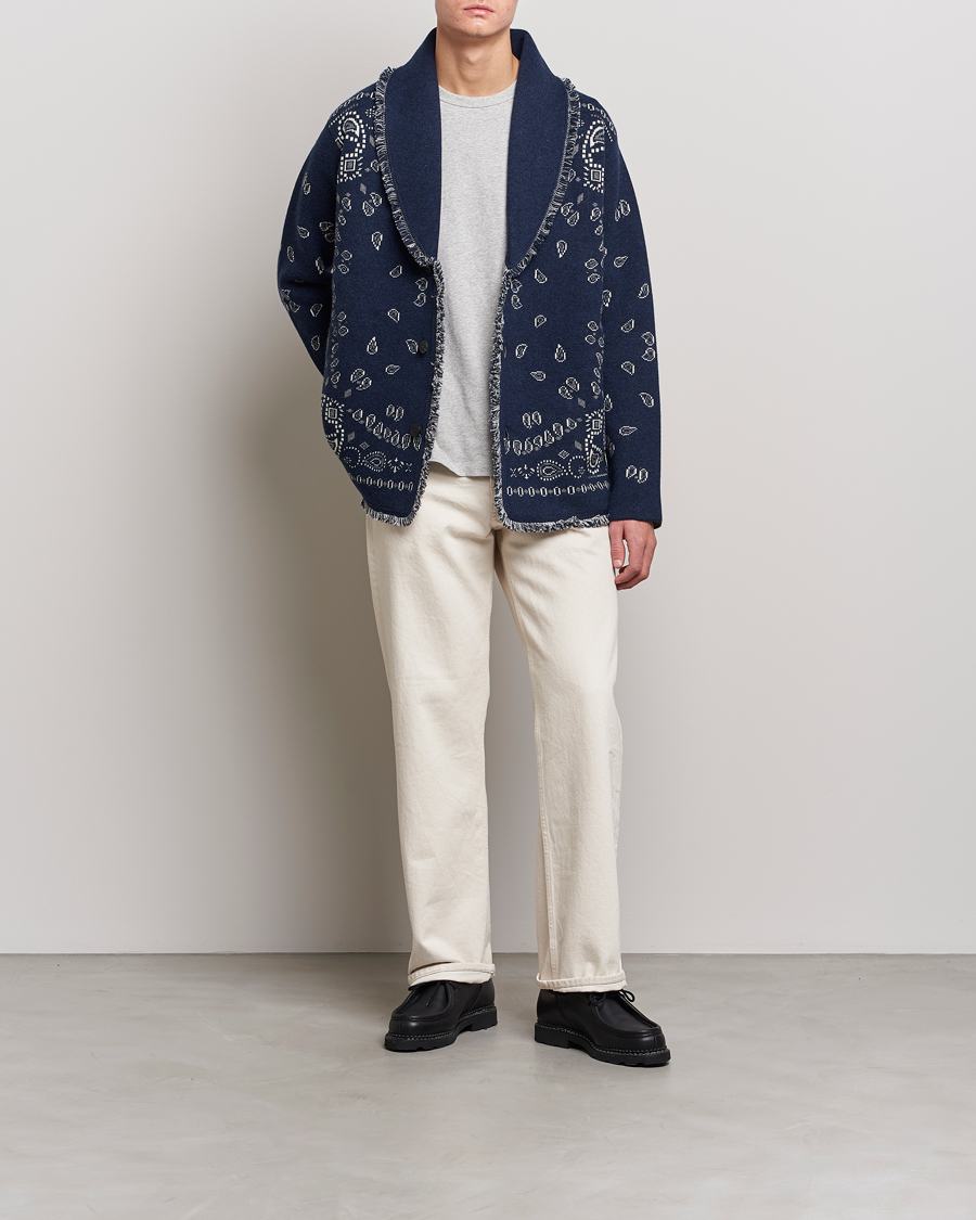 Men | Sweaters & Knitwear | Alanui | Icon Cashmere Jacquard Cardigan Navy
